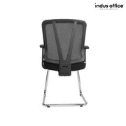 Chaise visiteur mesh D-T-081C-1-04 à piètement luge chromé