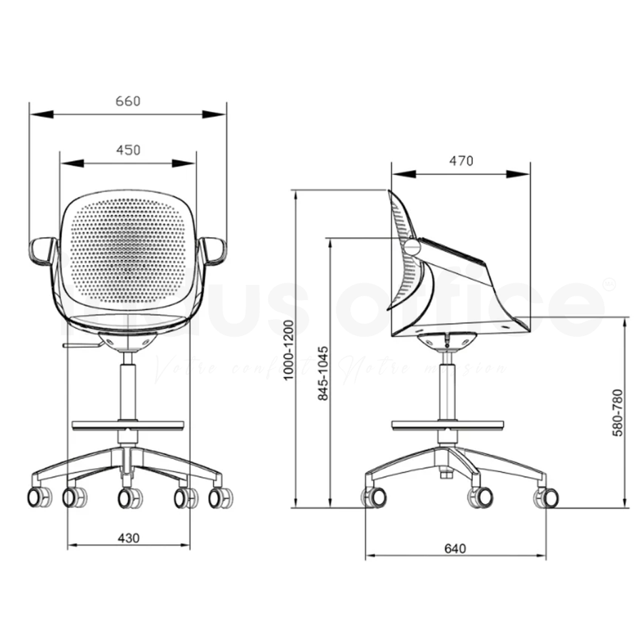 Mobilier de Bureau F2-G24 - Design & Moderne | Indus Office Maroc - Fiche Technique