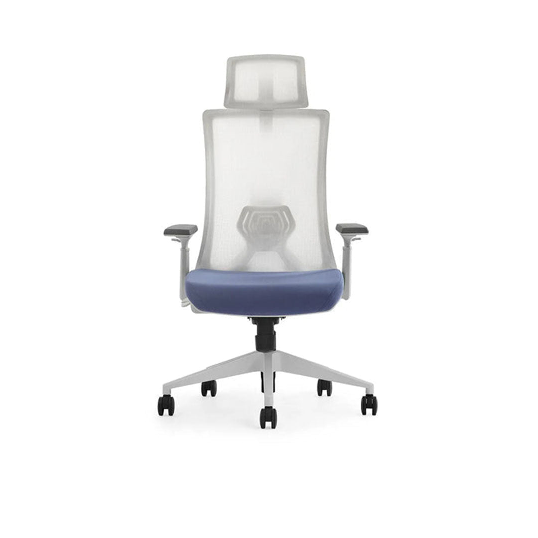Chaise de Bureau K9-WH-07 - Ergonomique & Synchro | Indus Office Maroc
