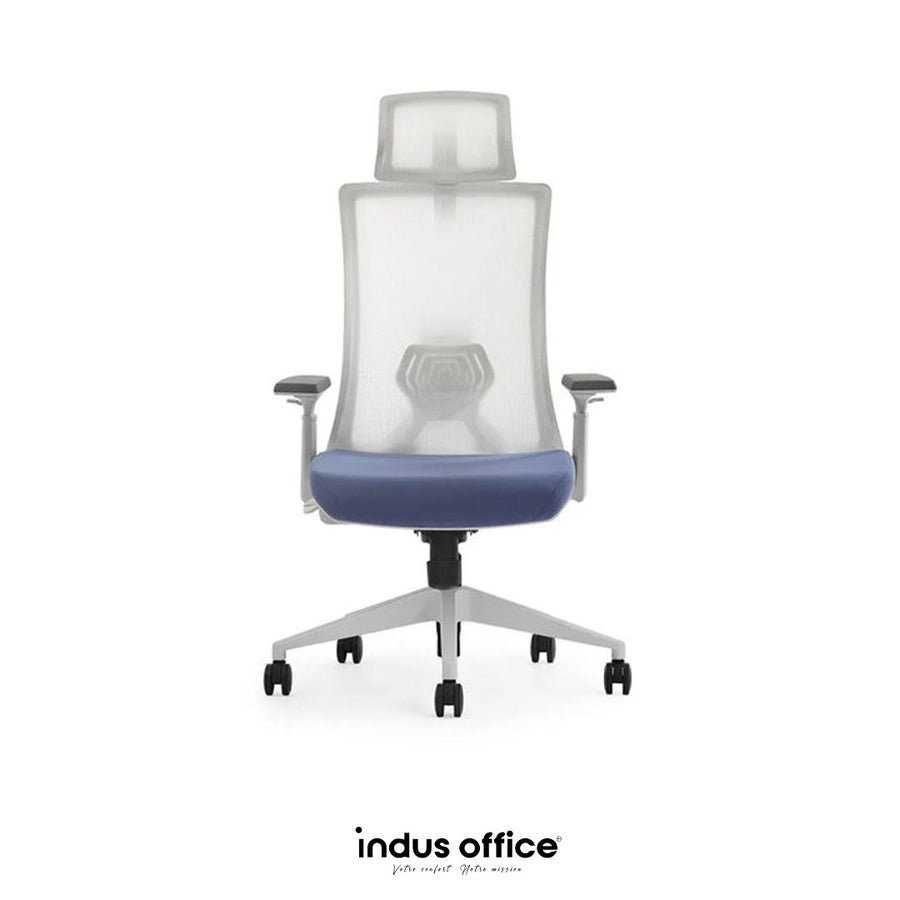 Chaise de Bureau K9-WH-07 - Ergonomique & Synchro | Indus Office Maroc